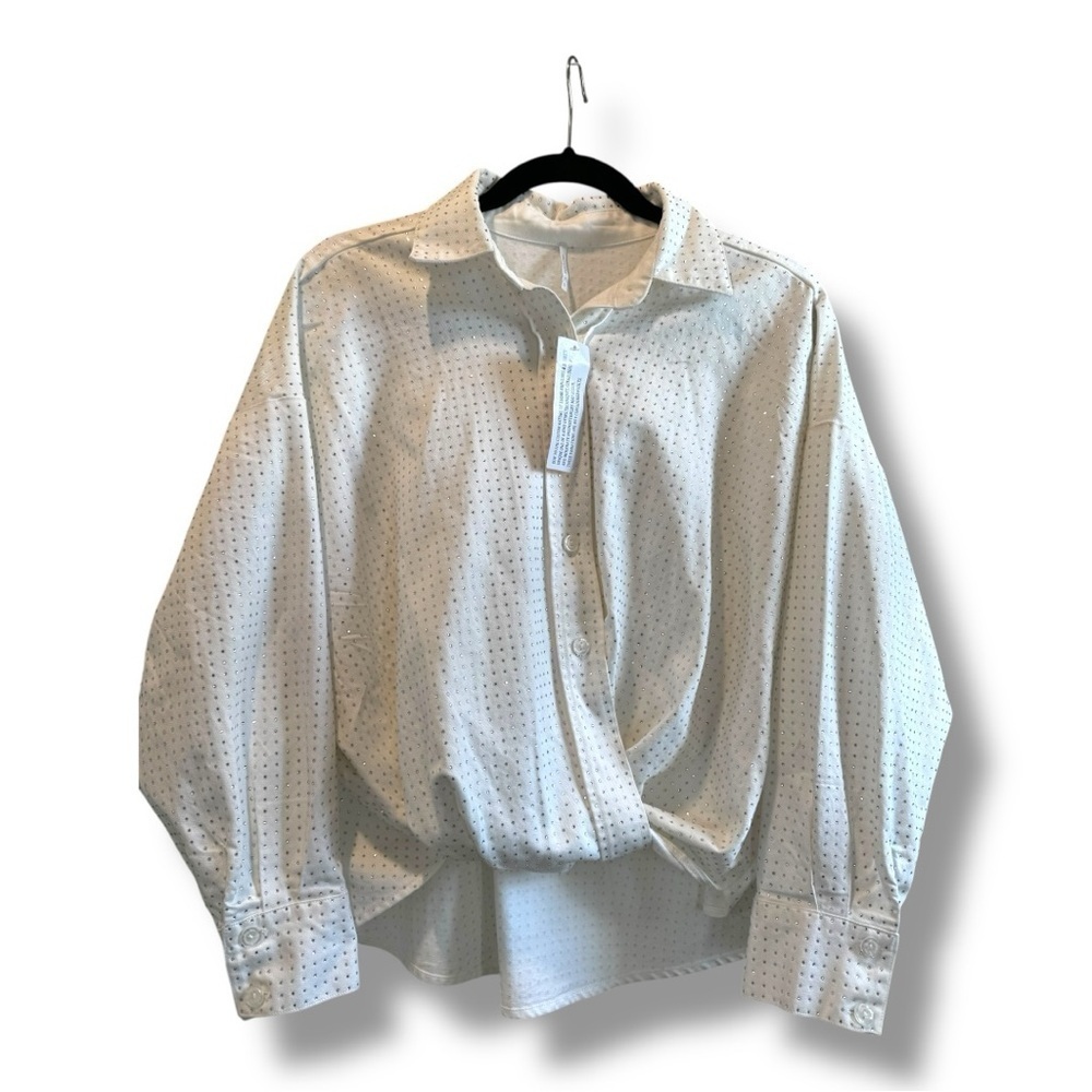 Young Fabulous & Broke Twisted Front Blouse Oversized S NWT - Picture 2 of 6